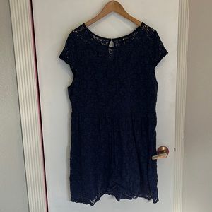 Dark blue lace detail cocktail/party dress 2XL